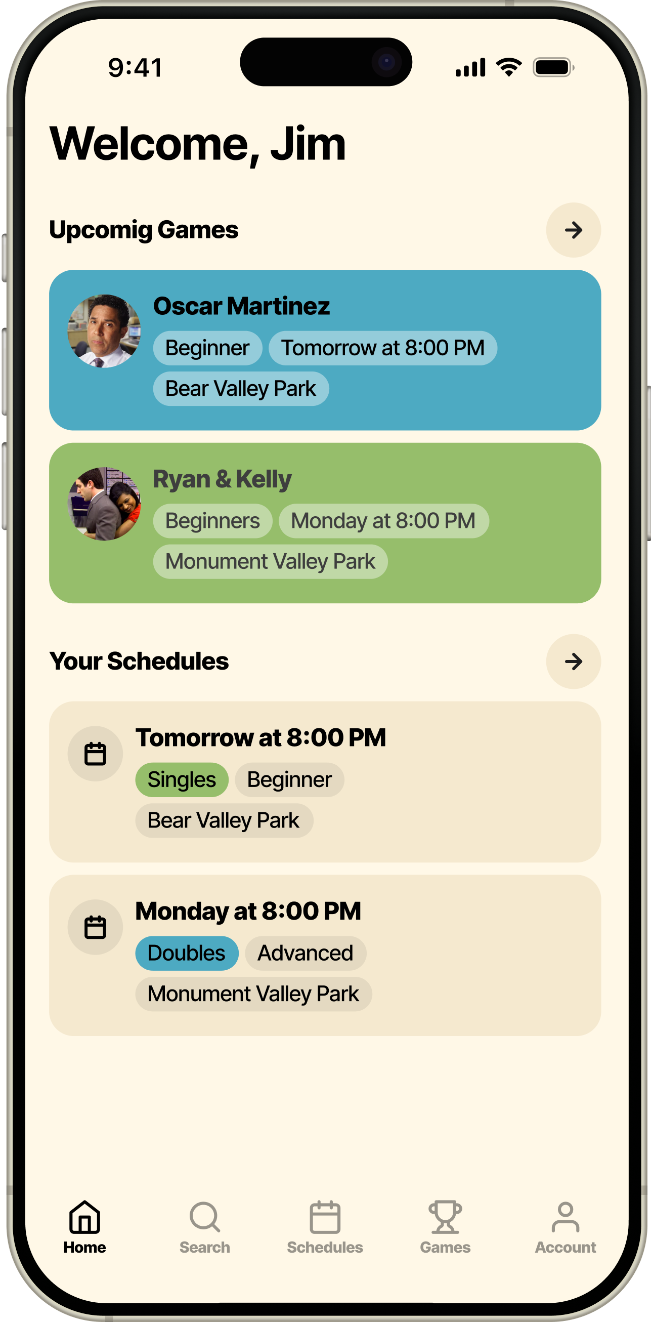 Versus App mobile mockup